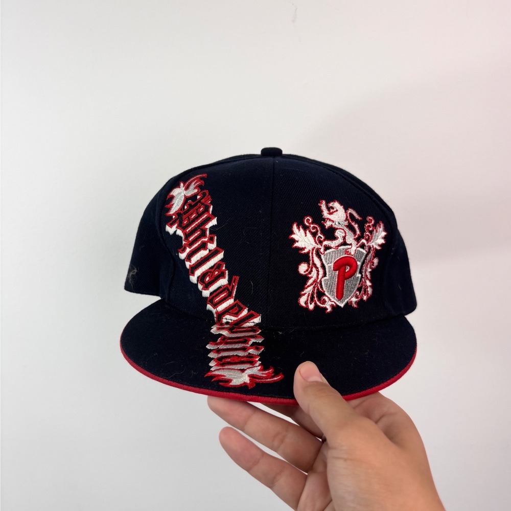 Philadelphia Phillies Gothic Embroidered Y2K Streetwear Fitted Hat XL
